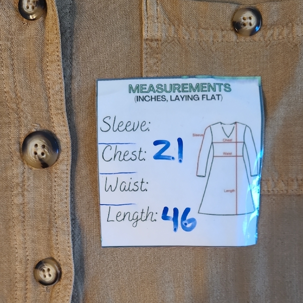 Nina Piccalino Vintage Sleeveless Tan Plaid Button Midi Dress - Picture 12 of 14